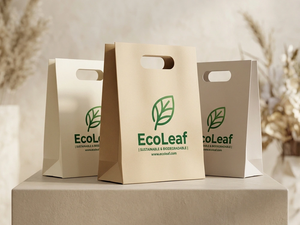 Bio-Based Biodegradable Shopping Bag - Factory Direct Certified Compostable Bio-Films Packaging Solution for Apparel, Fashion & Textile